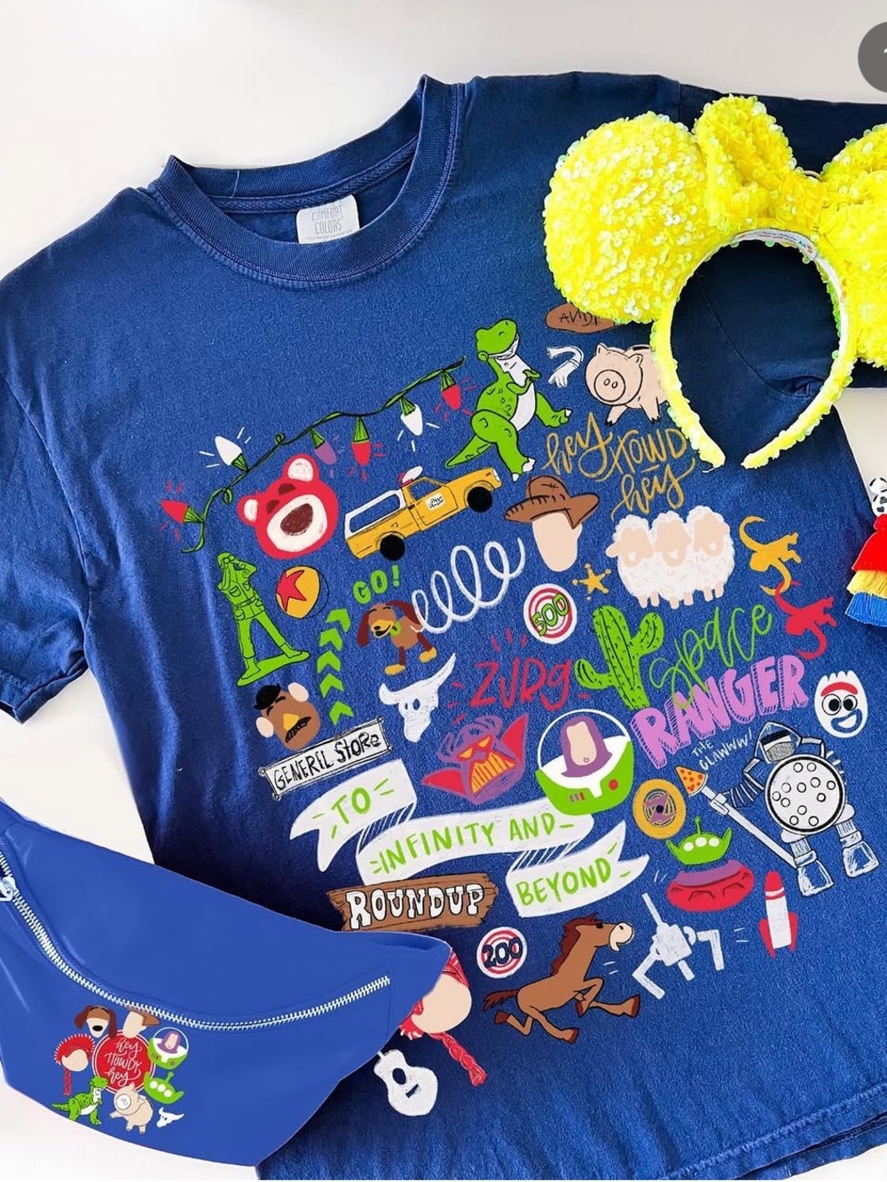 Disney Pixar Toy Story Buzz Lightyear + Woody Inspired Short Sleeve Unisex Shirt
